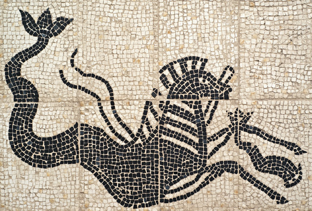 Detalhe do hipocampo no mosaico